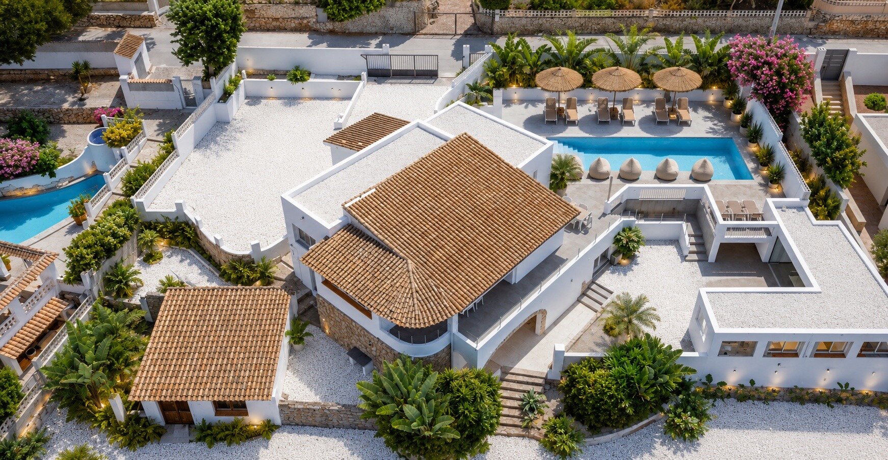 Luchtbeeld van Casa Moana